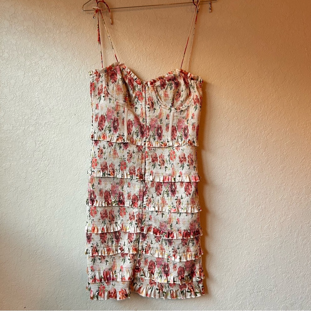 V. Chapman floral mini dress